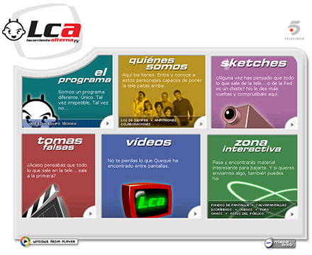 Screenshot of LCATV website
