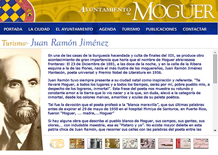 Screenshot of AytoMoguer website